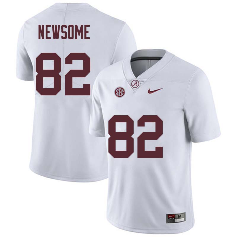 Men #82 Ozzie Newsome Alabama Crimson Tide College Football Jerseys Sale-White - Click Image to Close